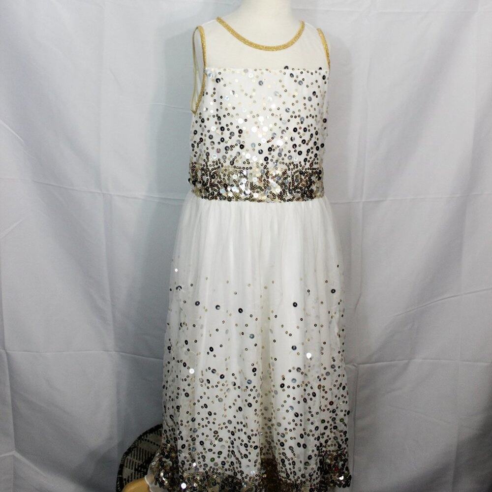 Special Speechless Dress Ivory White and Gold Girls Size 14